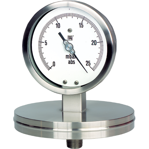 Diaphragm pressure gauges for absolute pressure