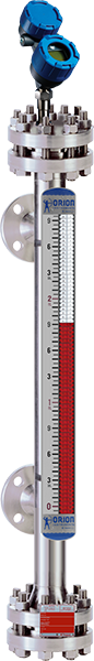 Magnetic level indicator with guided wave radar