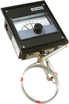 Temperature switches with indication scale